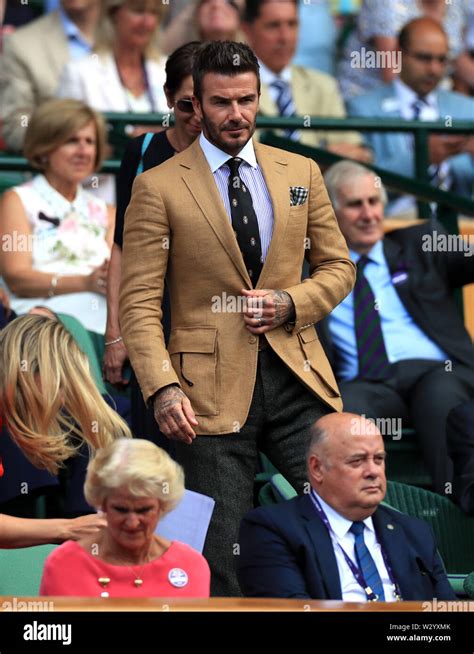 David Beckham In The Royal Box On Day Ten Of The Wimbledon