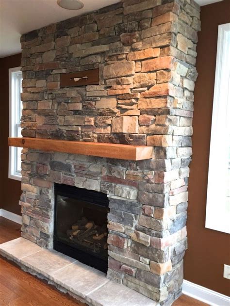 How To Install Stacked Stone Tile On Fireplace Fireplace Guide By Linda
