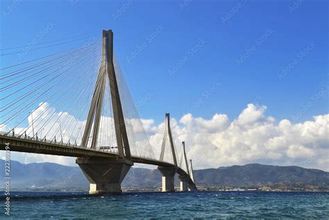 The Rio Antirio Bridge Or Charilaos Trikoupis Bridge One Of The