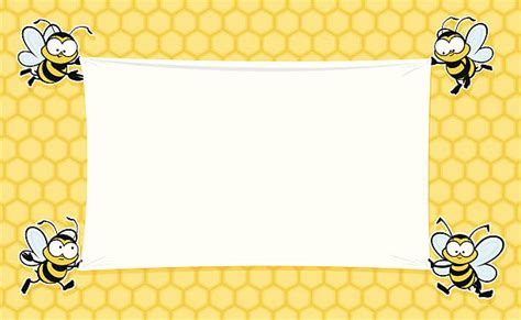 Bee Cute Bumblebee Banner Illustrations Royalty Free Vector Graphics