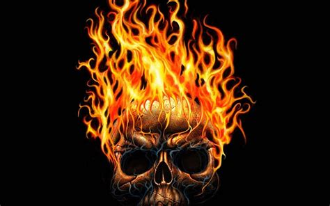 Unique Animated Flaming Skull Hd Wallpaper Pxfuel