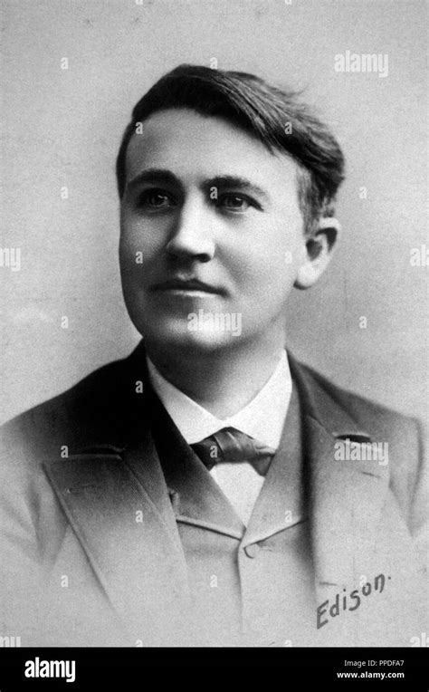 Thomas Alva Edison 1847 1931 In His Laboratory American Inventor Of