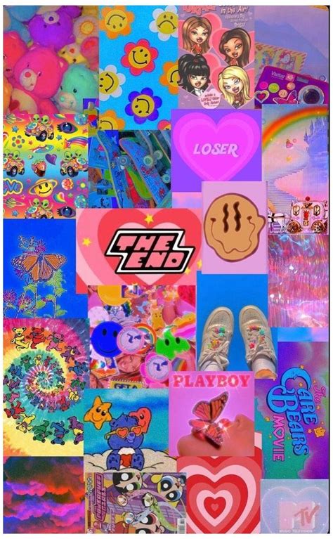 Download Colorful Collage Kit Indie Kid Wallpaper