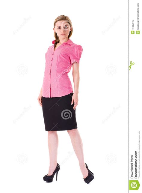 Attractive And Young Businesswomanfull Body Shoot Stock