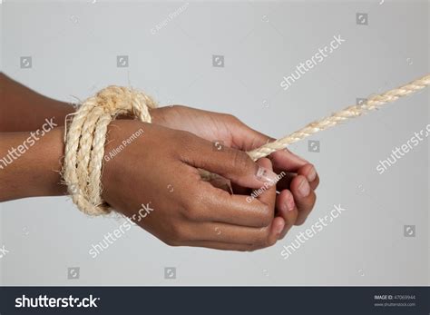 Womans Hands Tied Together Stock Photo 47069944 Shutterstock