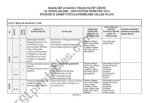 English worksheets: new bridge to success lesson plan for grade 12
