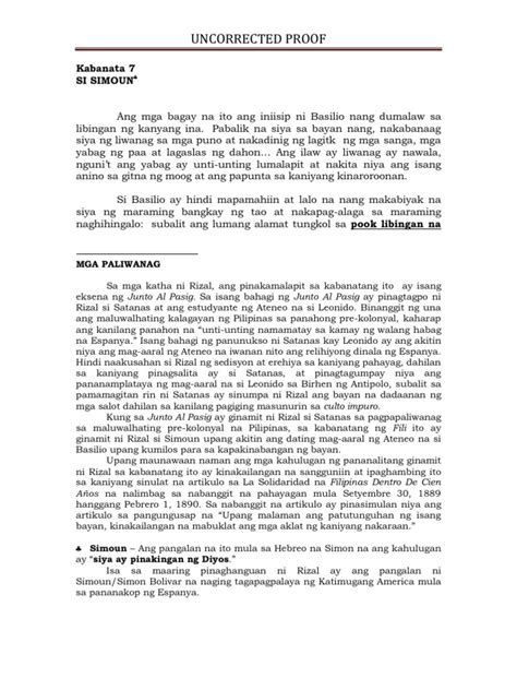 Kabanata 7 El Filibusterismo Buod Philippin News Collections