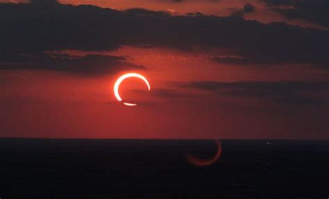 The eclipse will appear as a sunrise event, with the moon passing between the earth and the sun and partially obscuring the star from view and leaving its outer ring exposed. Annular Eclipse - 20 May 2012 | Solar eclipses, Eclipse ...
