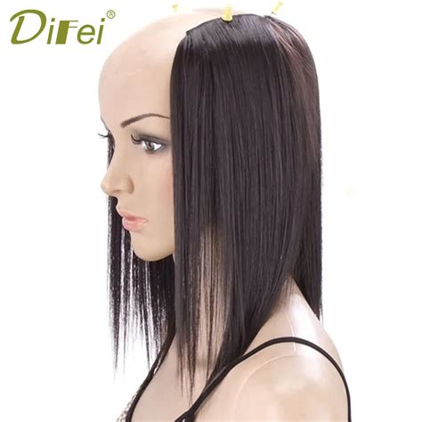 Difei 3 Clips 2 Pieces Long Straight Clip In Hair Extention Natural