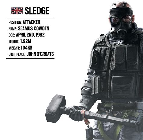 Operator Spotlight 1 Sledge British Unit Rainbow Six Siege Game