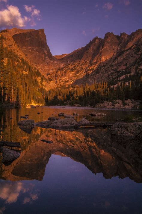 Dream Lake At Sunrise Rocky Mountain National Park Practice Yoga