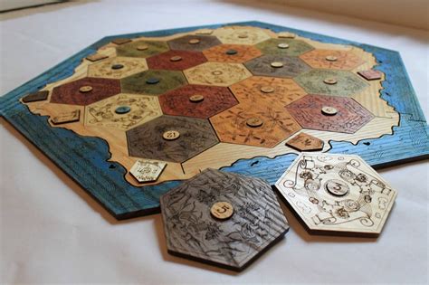 Custom Game Board For Settlers Of Catan 2 4 Or 2 6 Etsy Wood Games