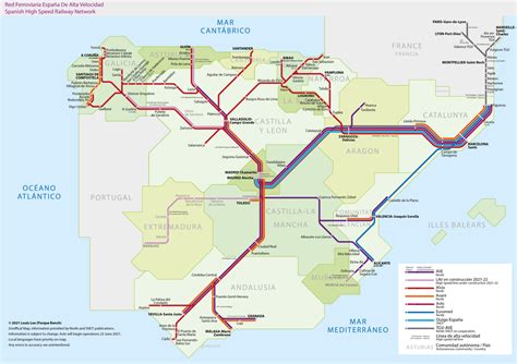 High Speed Train Map Spain Map 2023