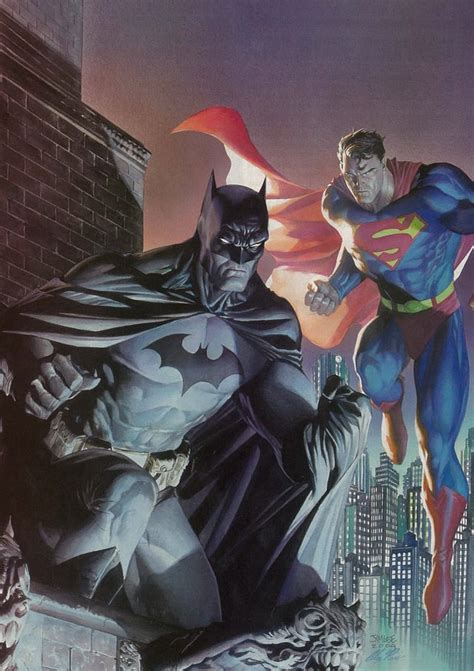 Superman And Batman Pencils By Jim Lee Coloring By Alex Ross