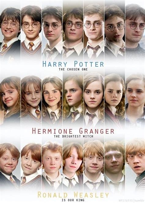 Harry Potter Characters Throught The Years Harry Potter Cast Harry