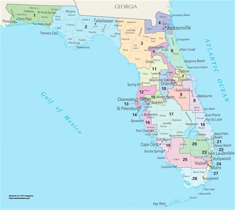 Florida Congressional Districts Map 2018 Free Printable Maps Map