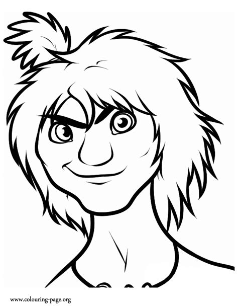croods guy  nomad caveboy coloring page