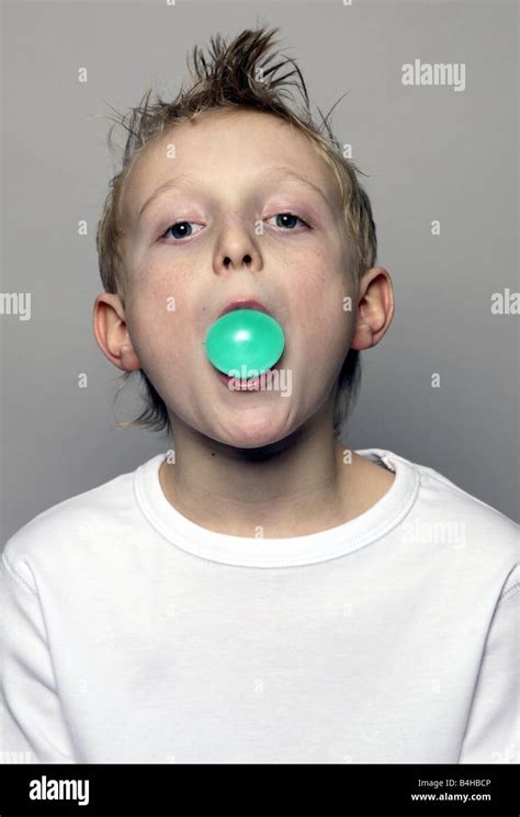 Boy Blowing Bubble Chewing Gum Hi Res Stock Photography And Images Alamy