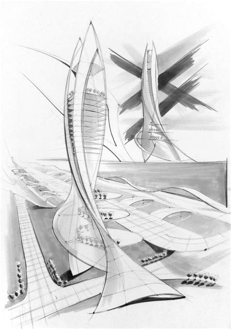 Skyscraper Sketches Mihai Dragos Potra Archinect Architecture