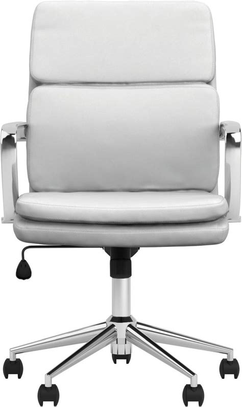 Coaster® White Standard Back Upholstered Office Chair The Appliance
