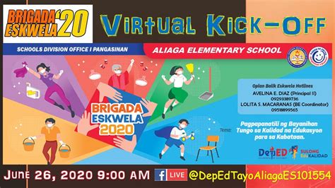 Brigada Eskwela Oplan Balik Eskwela 2020 School Based Virtual Kick Vrogue