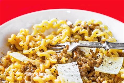 Fusilli Col Buco Italian Pasta With Parmesan Stock Photo Image Of