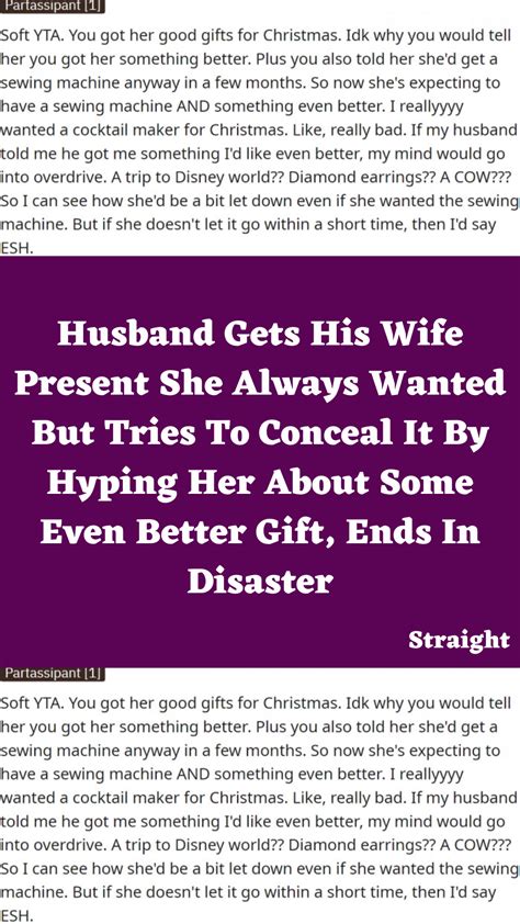 husband gets his wife present she always wanted but tries to conceal it by hyping her about some