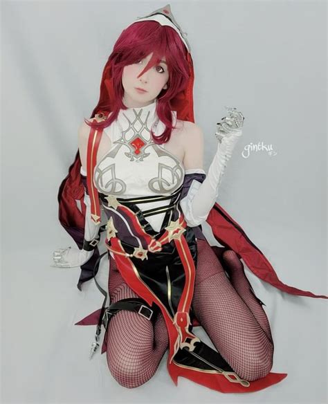 Uwowo Game Genshin Impact Rosaria Cosplay Wig 35cm Red Wine Short Hair Uwowo Cosplay