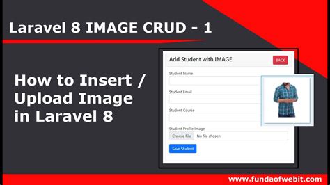 Laravel Image Crud How To Insert Upload Image In Database In Laravel Youtube