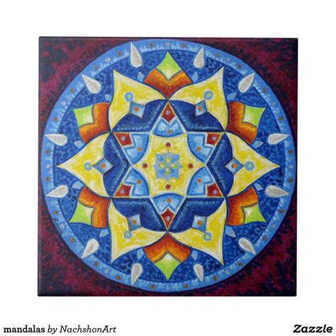 Mandalas Ceramic Tile Jewish Art Ceramic Tiles Mandala