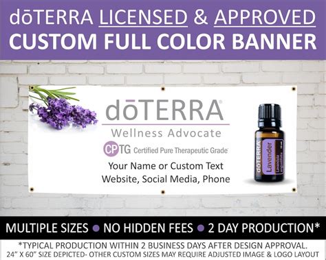 Doterra Custom Full Color Banner Multiple Size Options Etsy