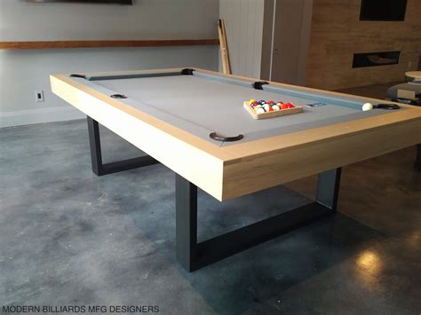 Riviera Oak Pool Table Custom Contemporary Steel Modern Pool Table