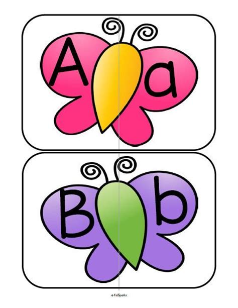 Butterflies Match Up Cards Match Upper And Lower Case Letters