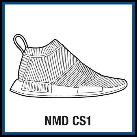 Adidas Nmd Cs1 Sneaker Coloring Pages Created By Kicksart