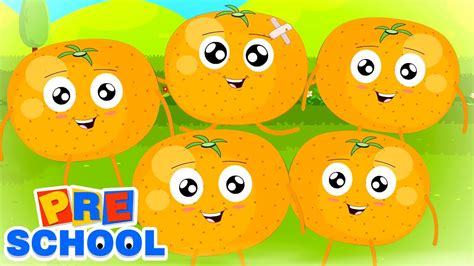 Five Little Oranges Orange Song Nursery Rhymes And Kids Songs