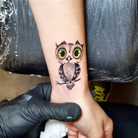 Small And Cute Owl Tattoo Animaltattoos Cute Owl Tattoo Owl Tattoo