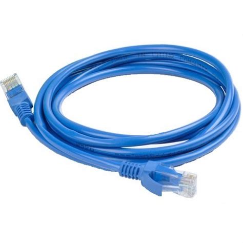 A t1 uses cat3 cat5 or cat6 a traditional ethernet patch cable will work, pins 1,2,4 & 5 are the useable pins. Blue Cat 5 Ethernet LAN Cable, Rs 15 /meter, Cable King | ID: 10986328655