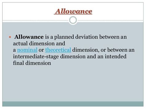 Tolerance And Allowance 2