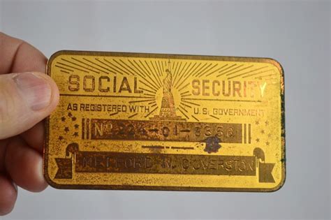 Replace a social security card. Antique Vintage METAL Social Security Card - rare | Vintage metal, Antiques, Social security card