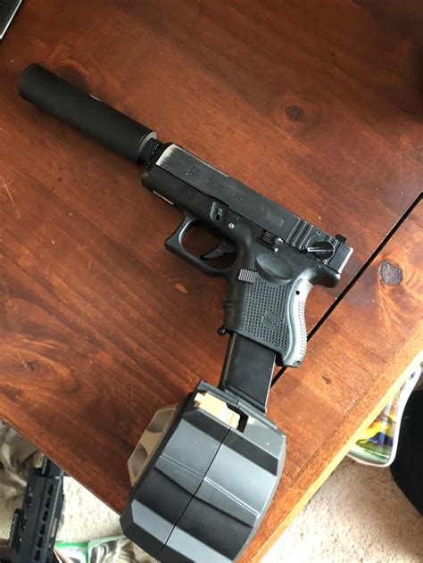 Sold Upgraded Glock 26 Full Auto Drum Mag Hopup Airsoft