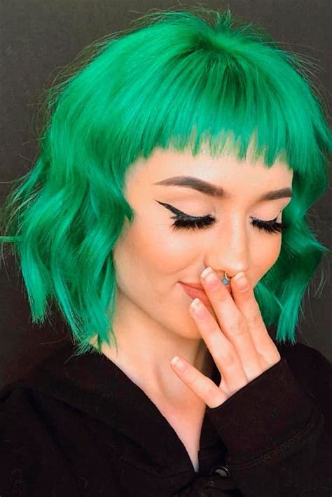 The Top Green Hair Color Ideas And How To Get Them Short
