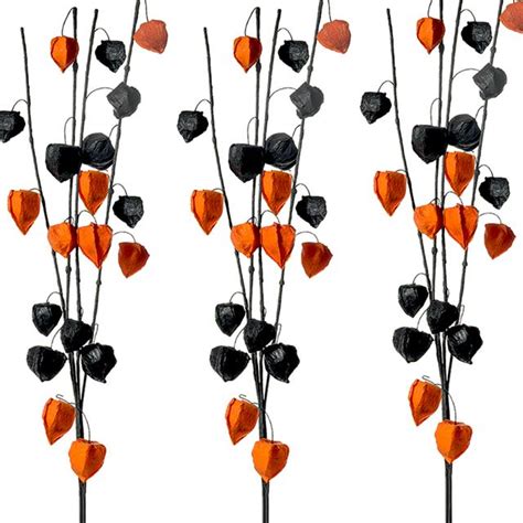 Debra lagattuta is a certified master gardener with decades of experience with perennial and flowering plants, container gardening, and raised bed vegetable. Artificial Chinese lanterns branch | Artificial Physalis ...