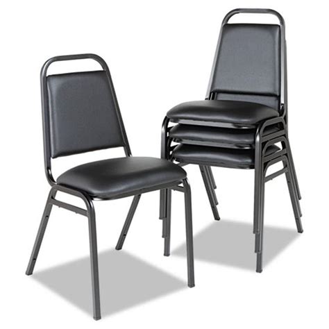 Stacking & folding chairs (239). Vinyl Stacking Chairs, Black w/Black | Ultimate Office