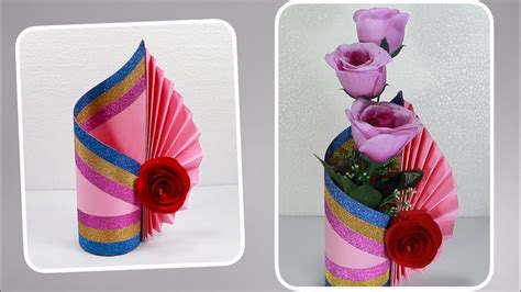 Membuat Vas Bunga Cantik Dari Kertas Youtube