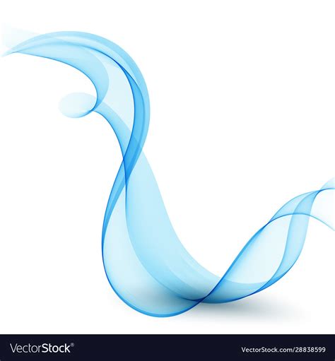 Abstract Background Blue Transparent Waved Vector Image