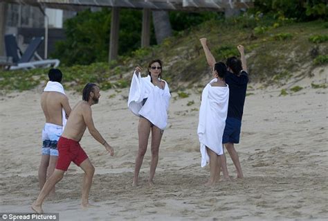 Paul Mccartney Puts On Amorous Display With Nancy Shevell As She Flaunts Figure Daily Mail Online