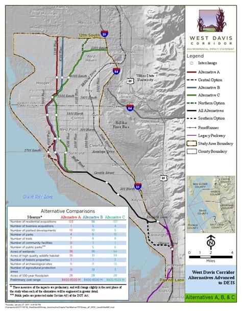 West Davis Corridor Map Nature