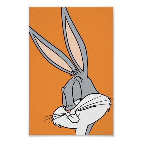 Bugs Bunny Sideways Glance Poster Zazzle Cartoon Painting Disney