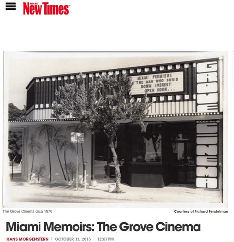 New Times Hans Coconut Grove Art Cinema Society Facebook
