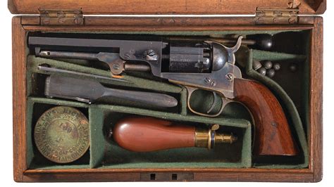 Cased Colt Model 1849 Pocket Revolver With London Proofs Rock Island